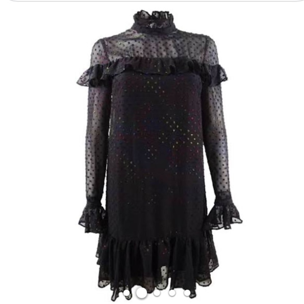 NWT ✨BETSEY JOHNSON 💋 glitter ruffled dress